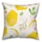 Spring Lemon Pattern 18" x 18" Throw Pillow